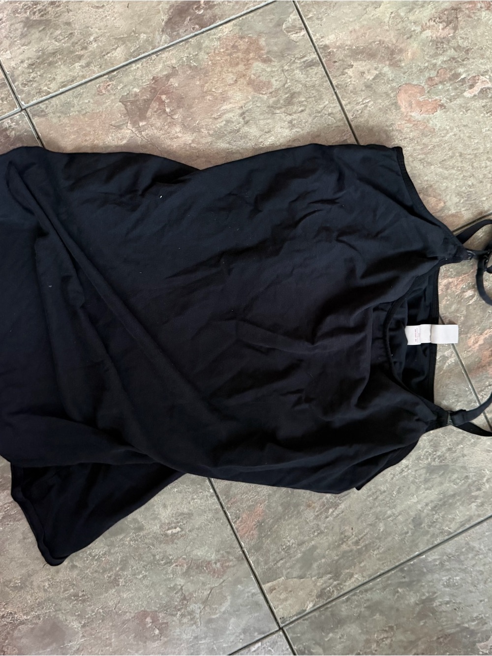 Women’s Black Spaghetti Strap Tank Top nursing tank